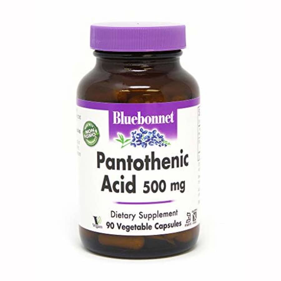 BlueBonnet Pantothenic Acid 500 mg Vegetable Capsules, 90 Count for $16