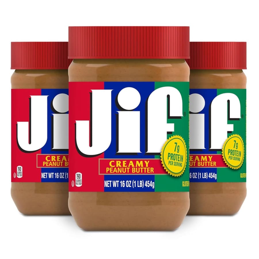Jif Creamy Peanut Butter 16-oz. Jar 3-Pack for $5.26 via Subscribe & Save Jif Creamy Peanut Butter 16-oz. Jar 3-Pack for $5.26 via Subscribe & Save