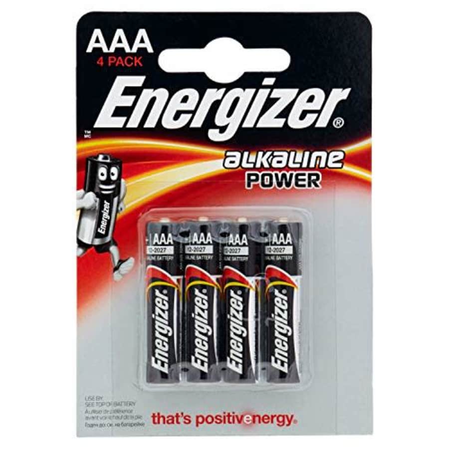 Energizer - Alkaline Power LR03 AAA Batteries, 4 Batteries for $7