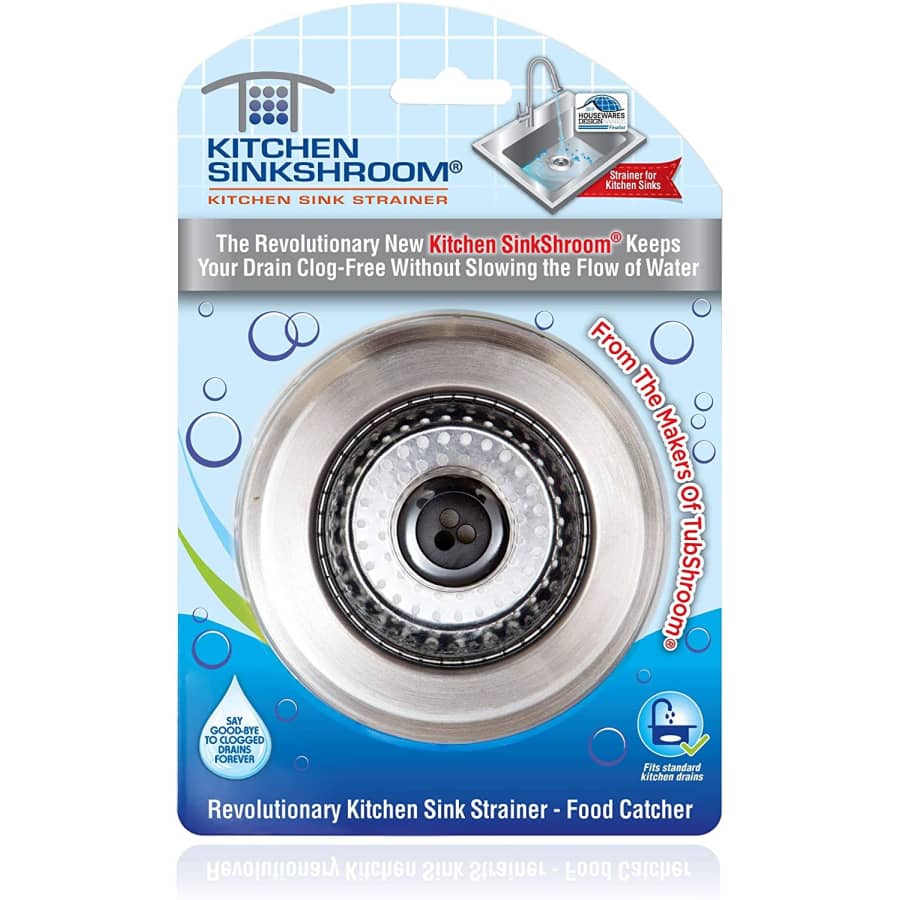 SinkShroom Clog-Free Stainless Steel Kitchen Sink Strainer for $10 SinkShroom Clog-Free Stainless Steel Kitchen Sink Strainer for $10
