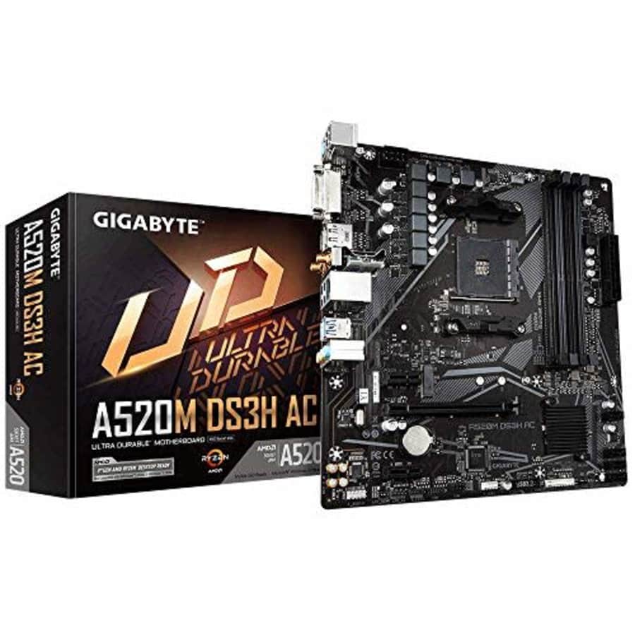 GIGABYTE A520M DS3H AC (AMD Ryzen AM4/MicroATX/4xDDR4/HDMI/Intel Dual Band 802.11ac WiFi/Realtek/ for $120 GIGABYTE A520M DS3H AC (AMD Ryzen AM4/MicroATX/4xDDR4/HDMI/Intel Dual Band 802.11ac WiFi/Realtek/ for $120