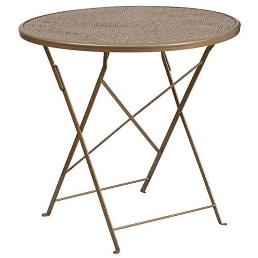 Flash Furniture 30RD Gold Folding Patio Table for $77