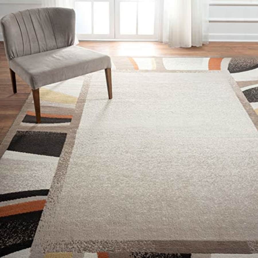 Home Dynamix Premium Rizzy Contemporary Border Area Rug, Taupe, 7'9"x10'8" for $77