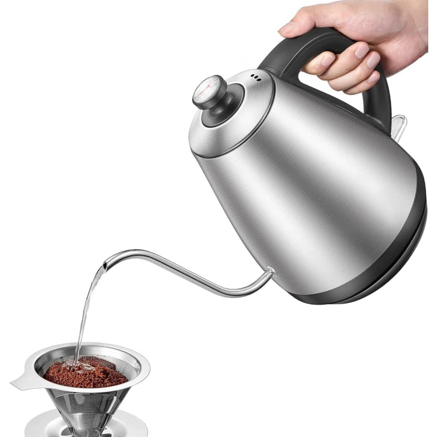 Cachoo 1L Electric Gooseneck Kettle for $16 Cachoo 1L Electric Gooseneck Kettle for $16