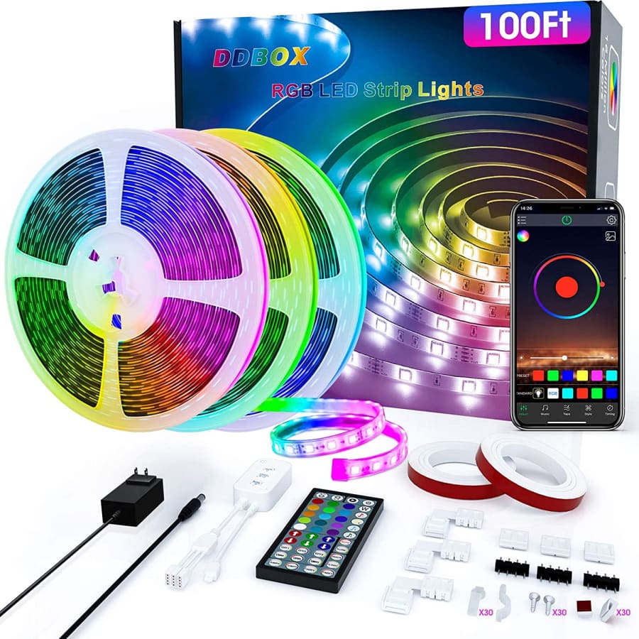DDBox 100-Ft. RGB LED Strip Light for $20