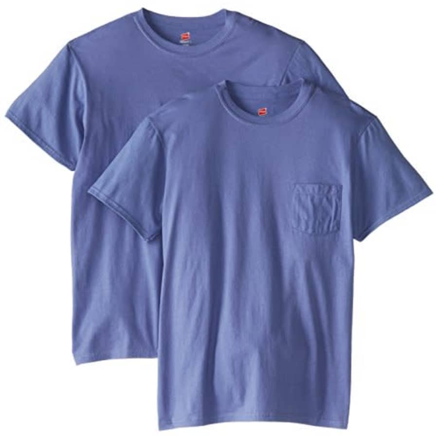 Hanes Men's Nano Premium Cotton Pocket T-Shirt (Pack of 2), Vintage Navy, X-Large for $25 Hanes Men's Nano Premium Cotton Pocket T-Shirt (Pack of 2), Vintage Navy, X-Large for $25