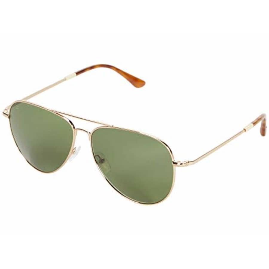 TOMS Hudson Pilot Sunglasses, Shiny Gold/Bottle Green, 60-13-148 for $104