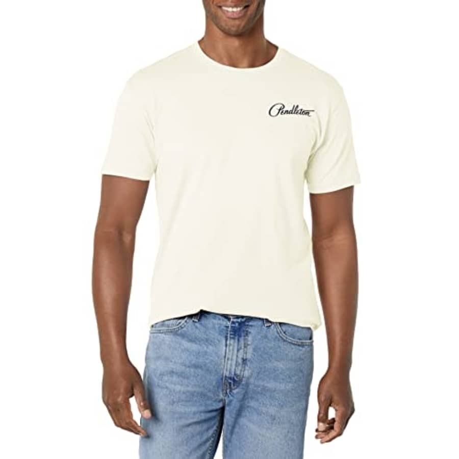 Pendleton Men's Classic Fit Graphic T-Shirt, Natural/Multi, Large for $15