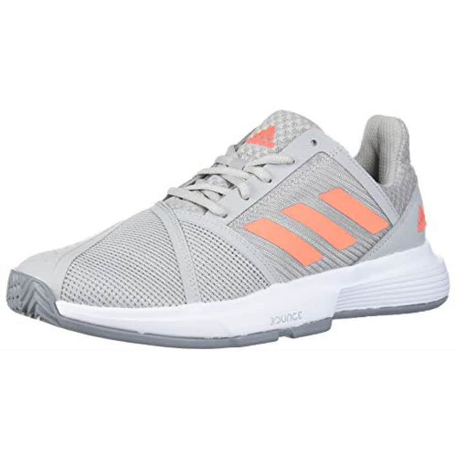 adidas Women's Courtjam Bounce W Sneaker, Grey, 6.5 M US for $42