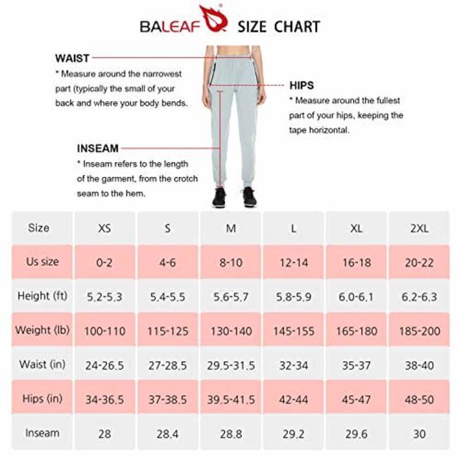 BALEAF EVO Women's Athletic Joggers Drifit Workout Outdoor Pants Zippered Pockets Light Weight Yoga for $33 BALEAF EVO Women's Athletic Joggers Drifit Workout Outdoor Pants Zippered Pockets Light Weight Yoga for $33
