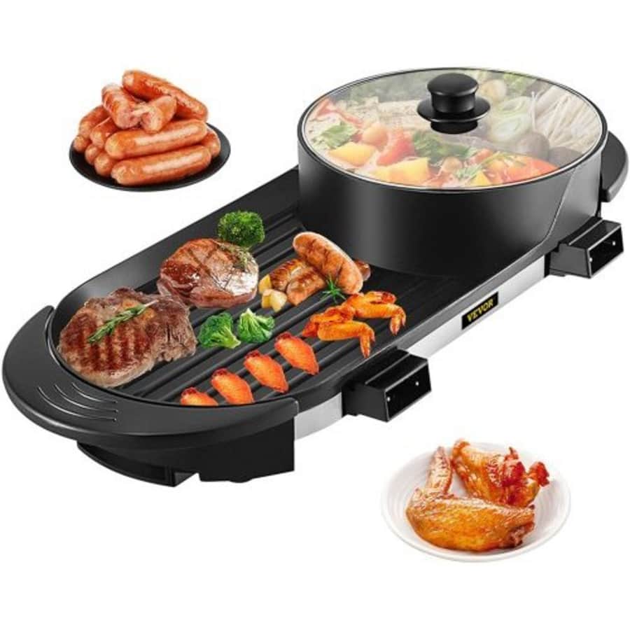 Vevor 2-in-1 Indoor Electric Hot Pot & Grill for $50 Vevor 2-in-1 Indoor Electric Hot Pot & Grill for $50