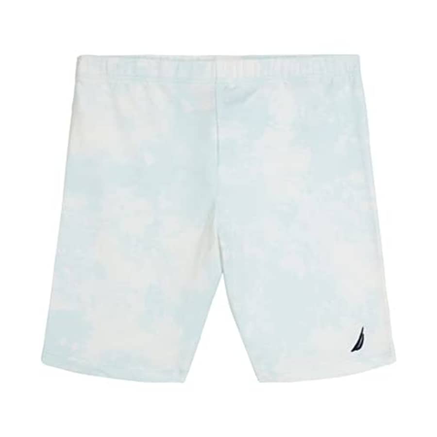 Nautica Girls' Printed Bike Short, Blue Light Cloud, 8-10 for $19