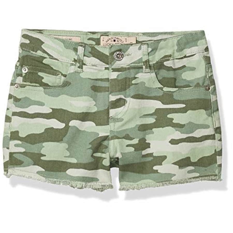 Lucky Brand Girls Shorts, Clarissa Camo Green Bay, 16 Big Kids for $26