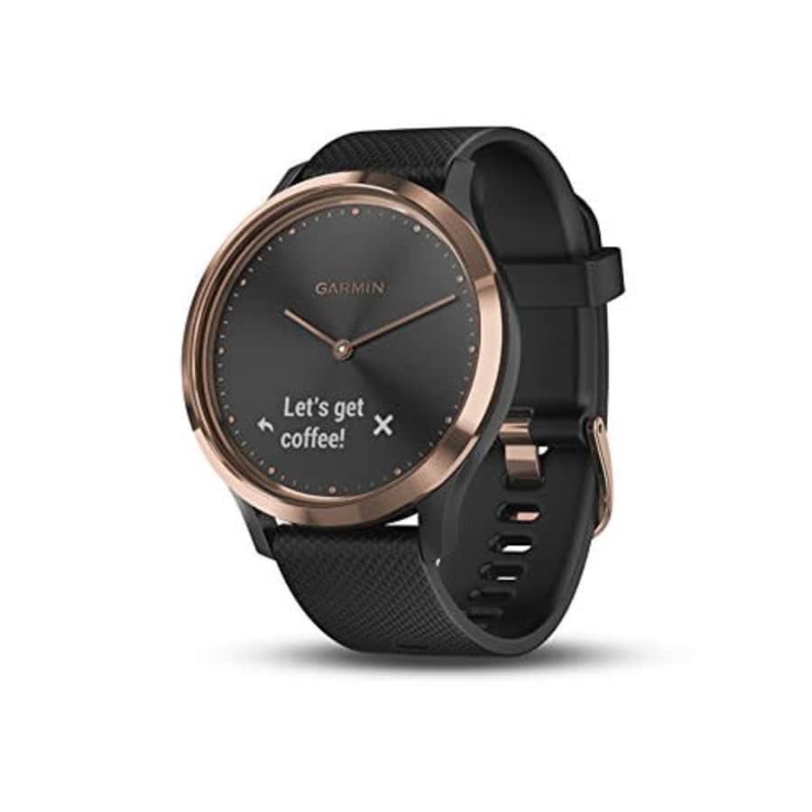 Garmin vvomove HR, Hybrid Smartwatch Men Women, Black/Rose Gold, Small/Medium (010-01850-16) for $195 Garmin vvomove HR, Hybrid Smartwatch Men Women, Black/Rose Gold, Small/Medium (010-01850-16) for $195