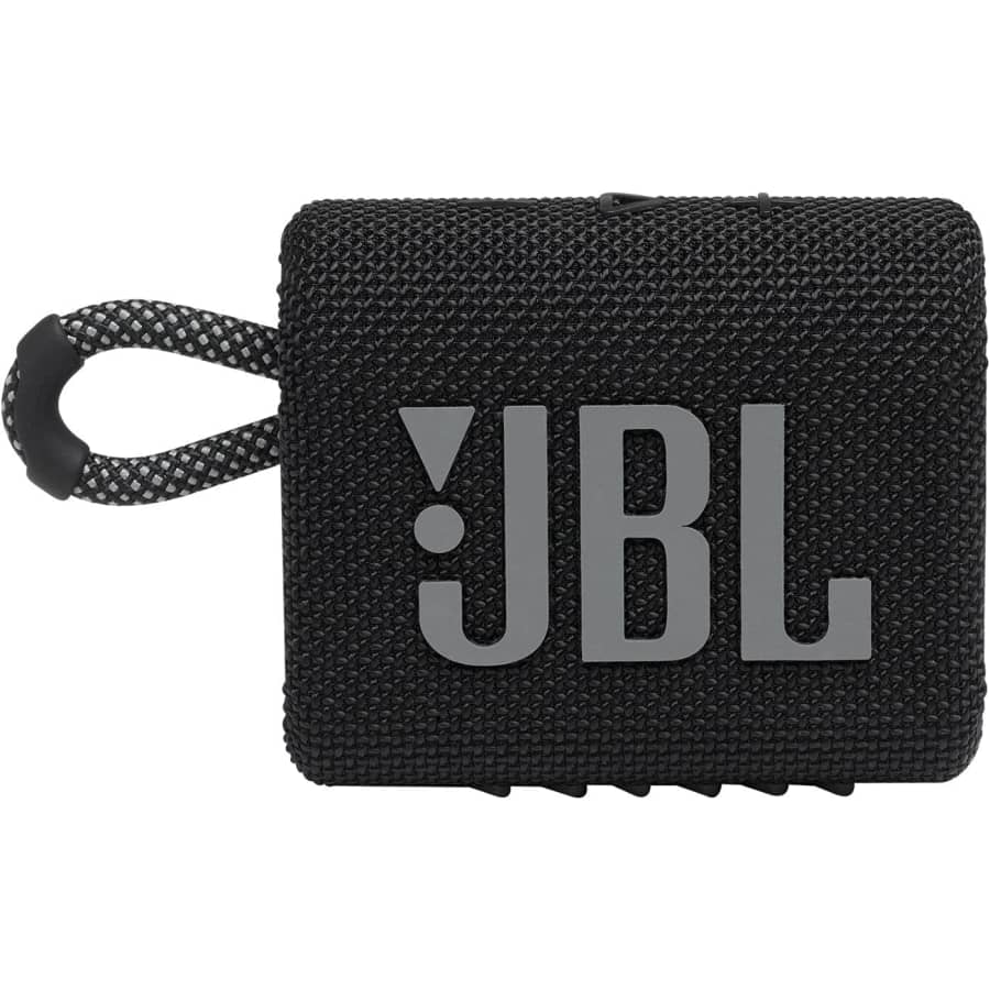 JBL Go 3 Portable Bluetooth Speaker: $30 JBL Go 3 Portable Bluetooth Speaker: $30