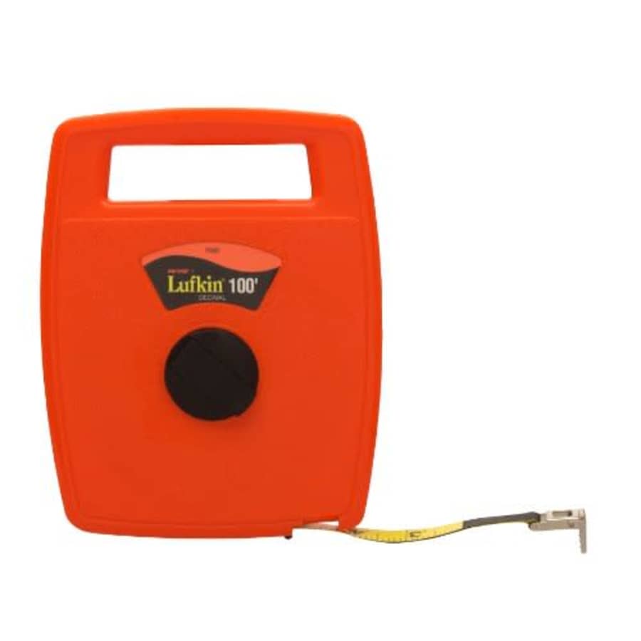 Crescent Lufkin 1/2" x 100' Hi-Viz Orange Linear Engineer's Fiberglass Tape Measure - 706D for $32