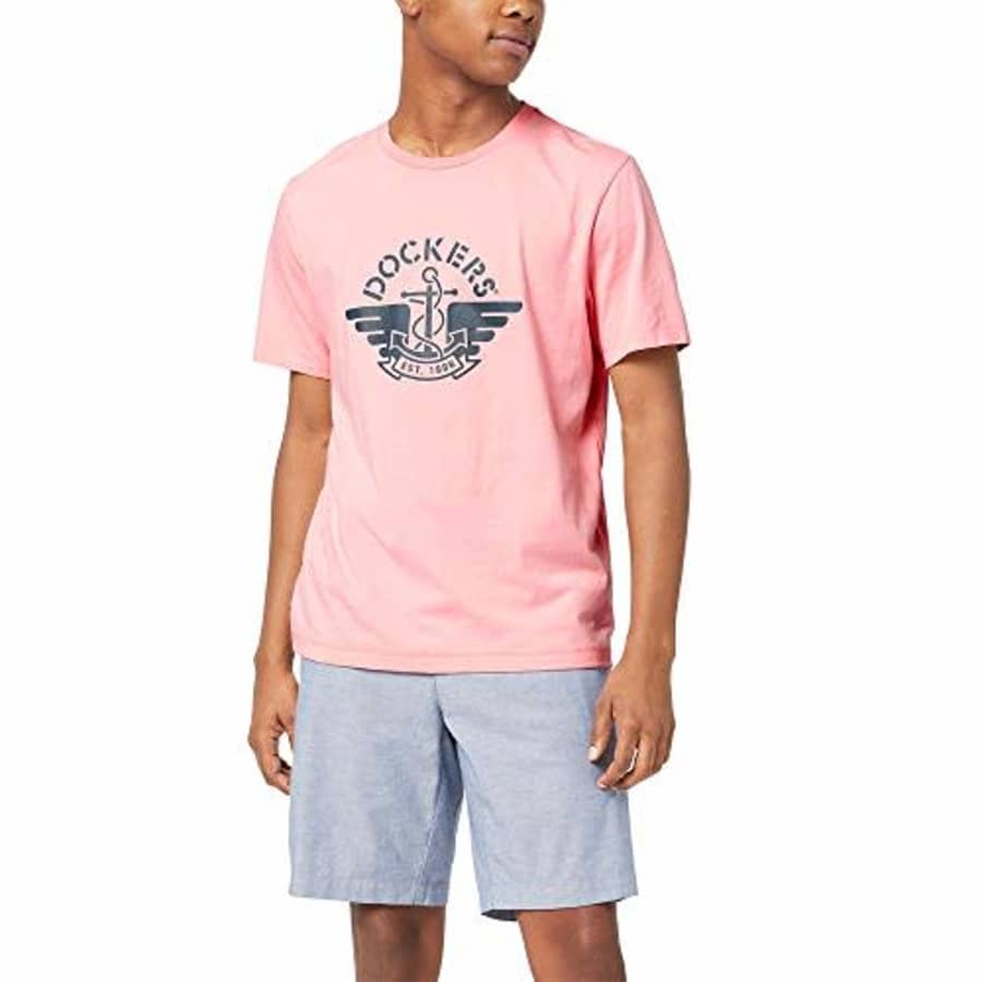 Dockers Men's Logo T-Shirt, Quartz Pink, Medium for $13 Dockers Men's Logo T-Shirt, Quartz Pink, Medium for $13