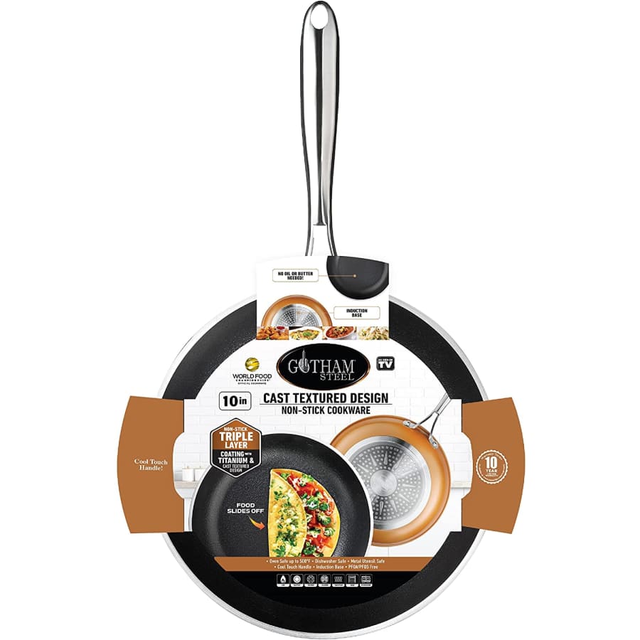 Gotham Steel 10" Cast Textured Non-Stick Skillet for $20