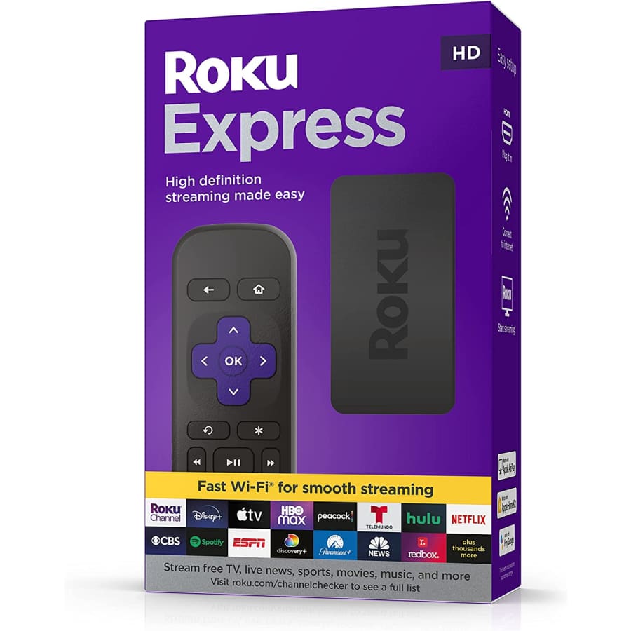 Roku Express HD Streaming Device (2022): $17