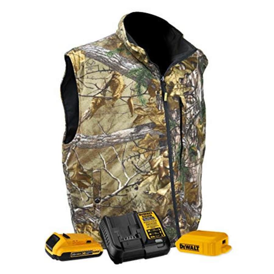 Radians DEWALT Camouflage Fleece Heated Vest with Battery, Charger, and Adapter - Size 2X Large for $159