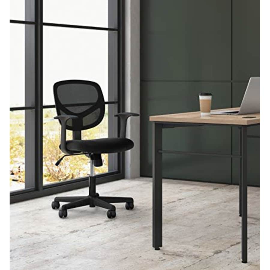 HON BSXVST102 Sadie Swivel Mid Back Mesh Task Arms-Ergonomic Computer/Office Chair (HVST102), Black for $142