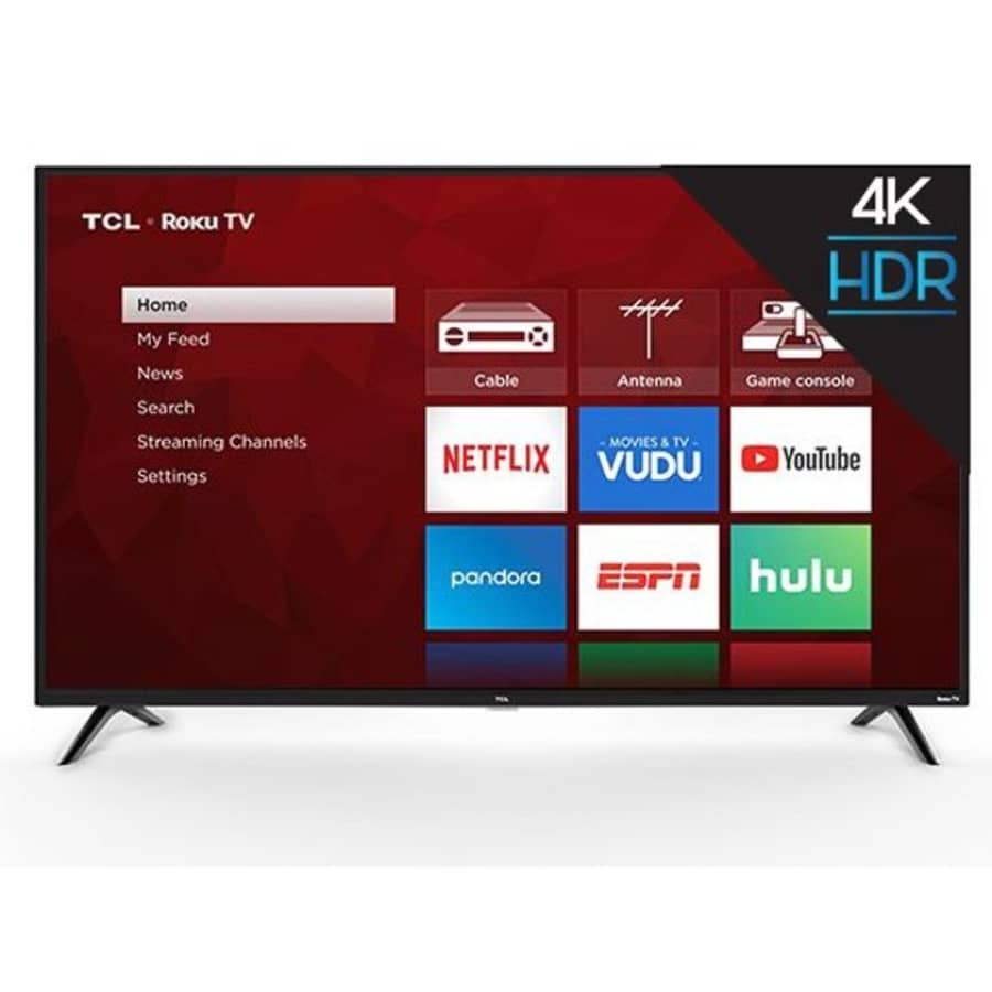 TCL 4-Series 55" 4K HDR LED UHD Roku Smart TV for $268 TCL 4-Series 55" 4K HDR LED UHD Roku Smart TV for $268