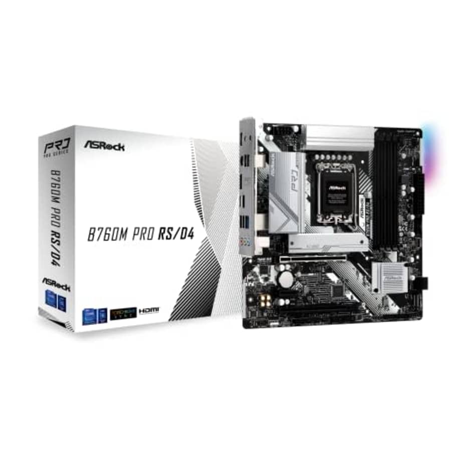 ASRock B760M Pro RS/D4 Motherboard, Compatible with Intel 12th and 13th Generation CPU (LGA1700), for $100 ASRock B760M Pro RS/D4 Motherboard, Compatible with Intel 12th and 13th Generation CPU (LGA1700), for $100