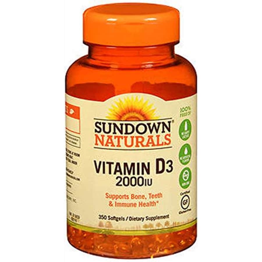 Sundown Naturals Super Potency Vitamin D3, 2000 IU, Value Size, 300 Softgels for $12