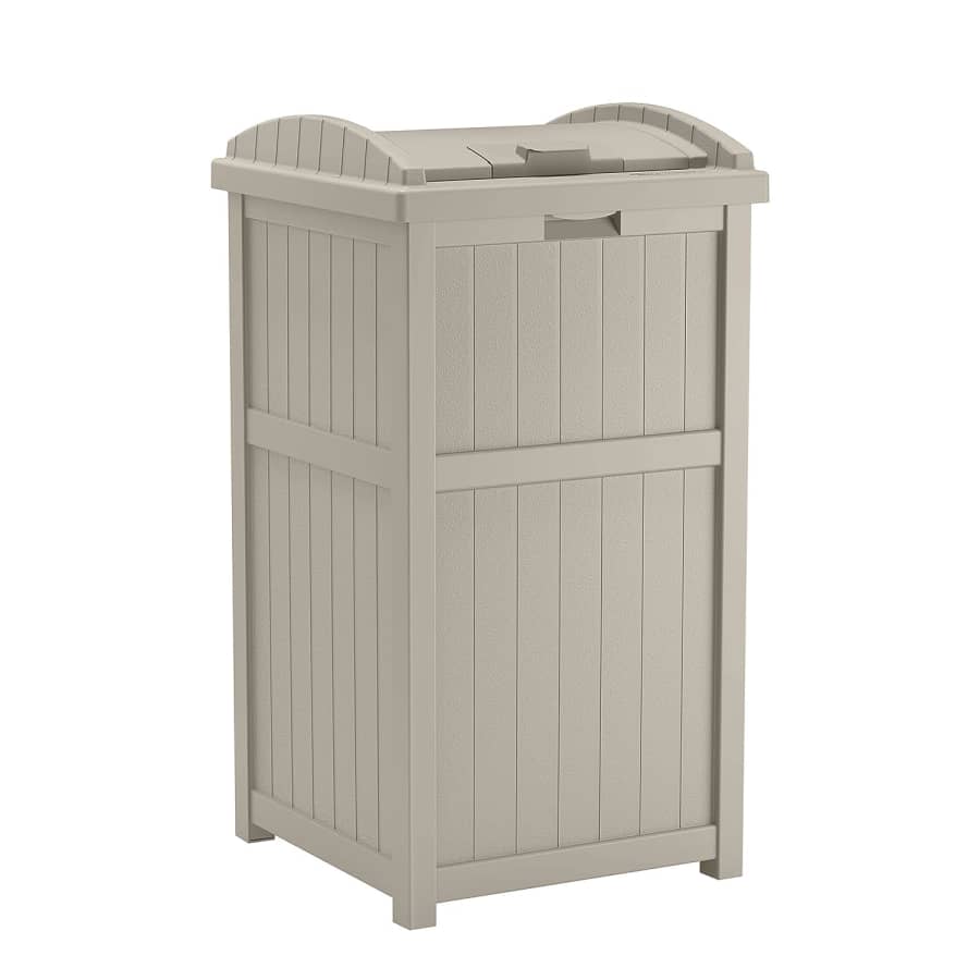 Suncast 33-Gallon Hideaway Patio Trash Can for $54 Suncast 33-Gallon Hideaway Patio Trash Can for $54