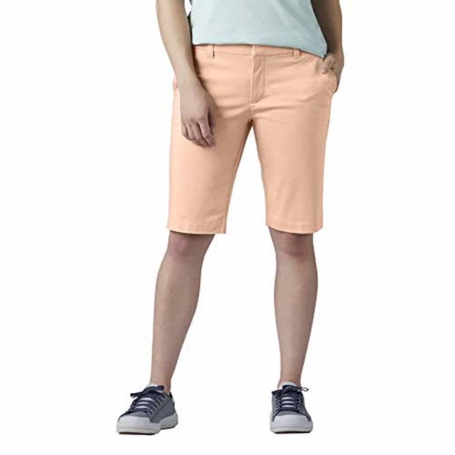 Dickies Women's Perfect Shape Twill Bermuda Shorts, Rinsed Peach Fuzz, 10 for $20 Dickies Women's Perfect Shape Twill Bermuda Shorts, Rinsed Peach Fuzz, 10 for $20