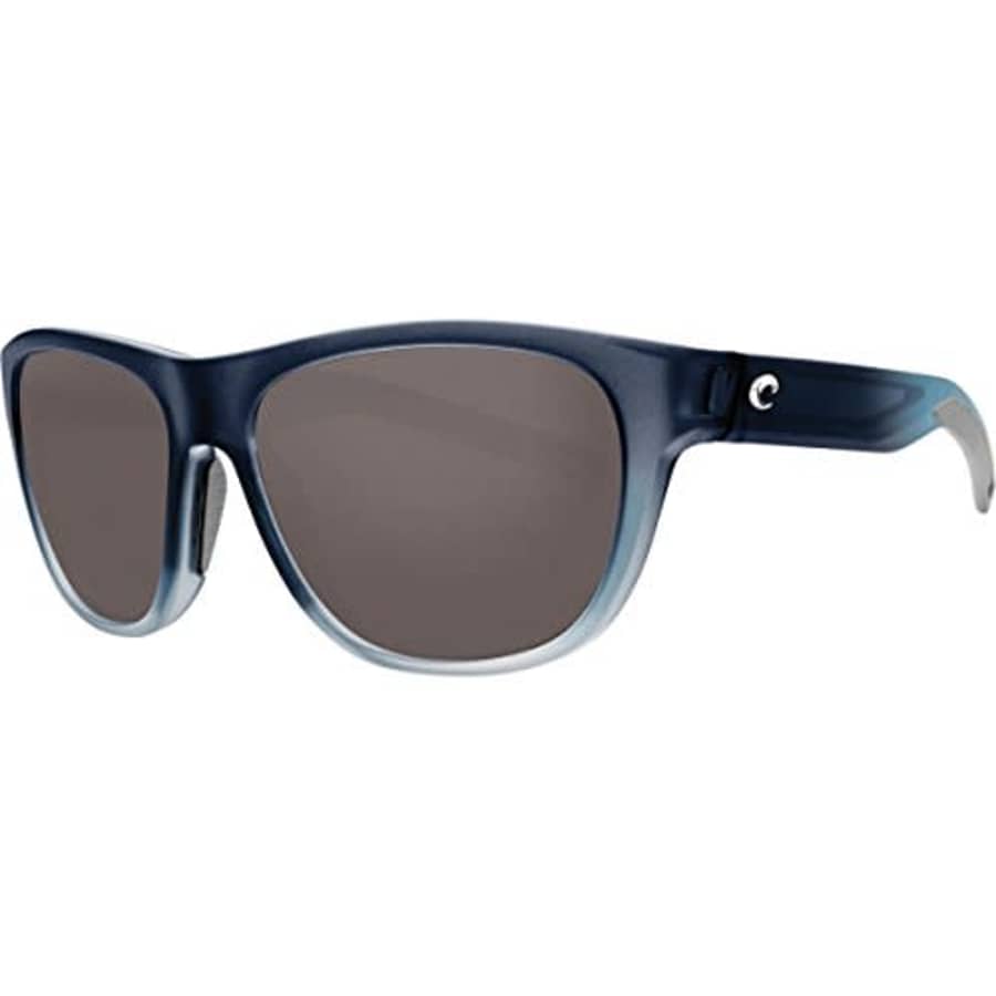 Costa Del Mar Men's Bayside Polarized Round Sunglasses, Matte Bahama Blue Fade/Grey Polarized-580P, for $189