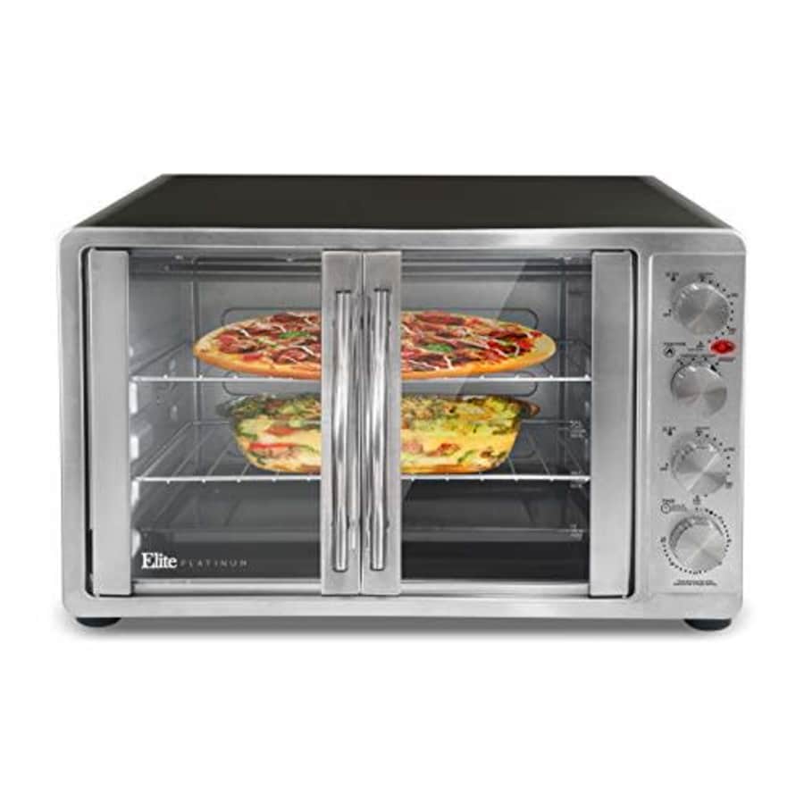 Maxi-Matic Elite Gourmet ETO-4510M Double French Door Countertop Convection Toaster Oven, Bake for $125