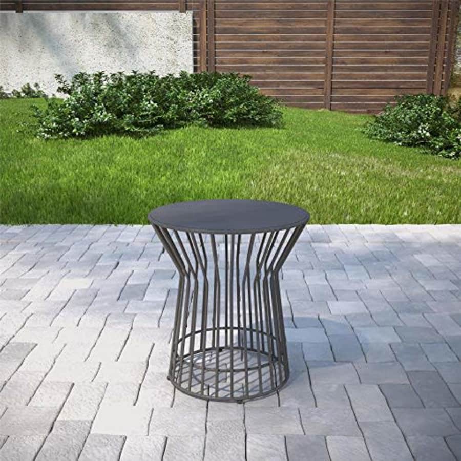Novogratz 88068CHC1E Poolside Gossip Collection, Roberta Outdoor/Indoor, Charcoal Patio Side Table for $100 Novogratz 88068CHC1E Poolside Gossip Collection, Roberta Outdoor/Indoor, Charcoal Patio Side Table for $100
