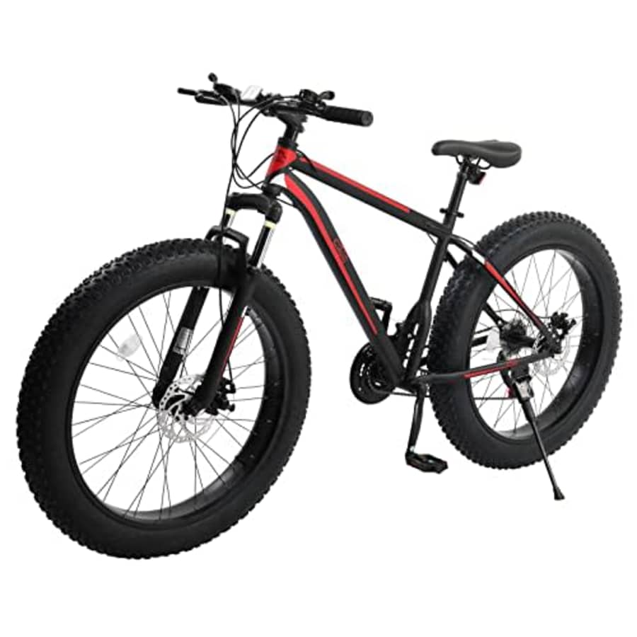 Ktaxon 26 Inch Bike Mountain Bike 4" Fat Tire Bike with 21-Speed Shifting System, Durable for $190