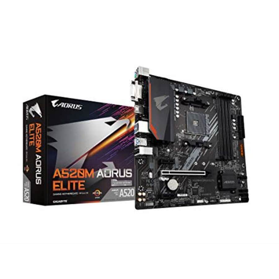 Gigabyte A520M AORUS Elite (AMD Ryzen AM4/MicroATX/5+3 Phases Digital PWM/Gaming GbE LAN/NVMe PCIe for $100