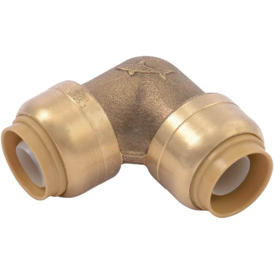 SharkBite Push-to-Connect Brass Elbow for $10
