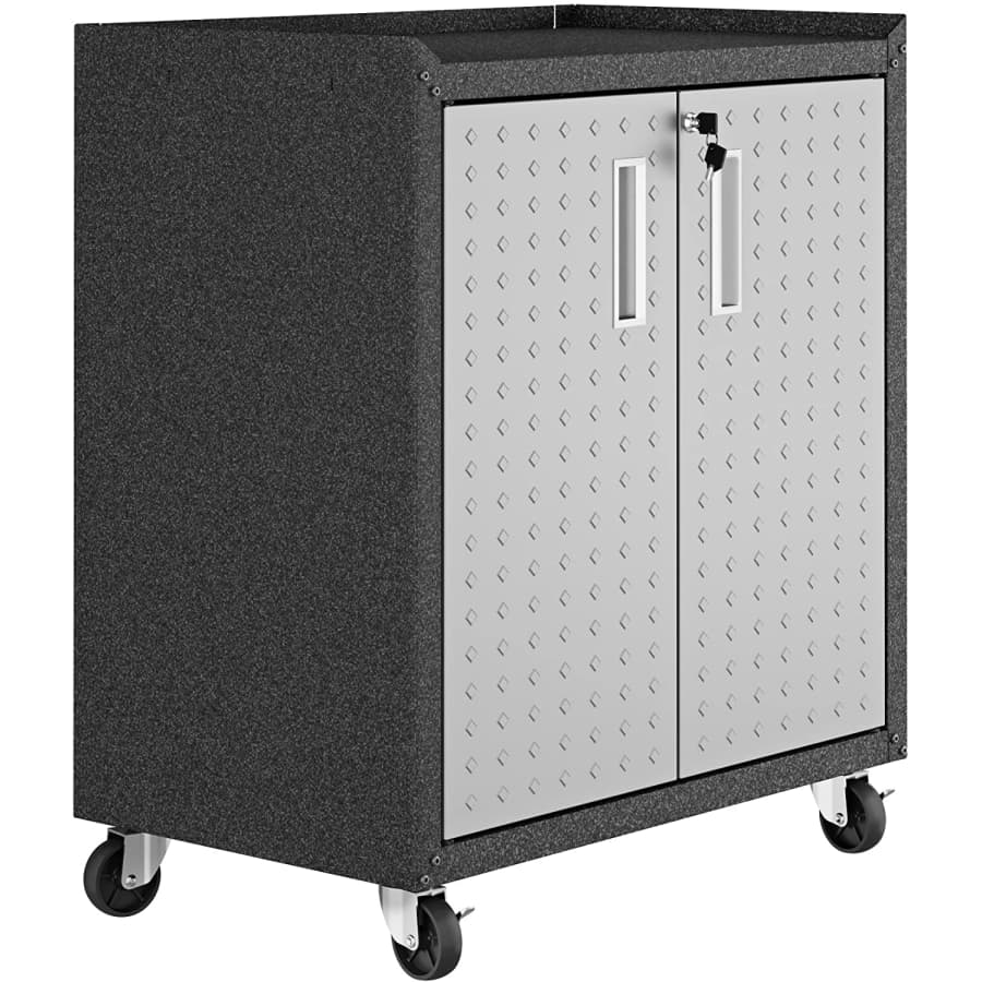 Manhattan Comfort Fortress Rolling 2 Door Garage Storage Cabinet for $197