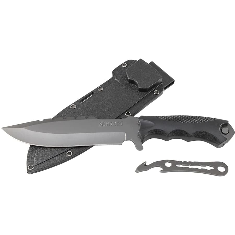 Schrade 11.5" Stainless Steel Full Tang Fixed Blade Knife and Tool for $33