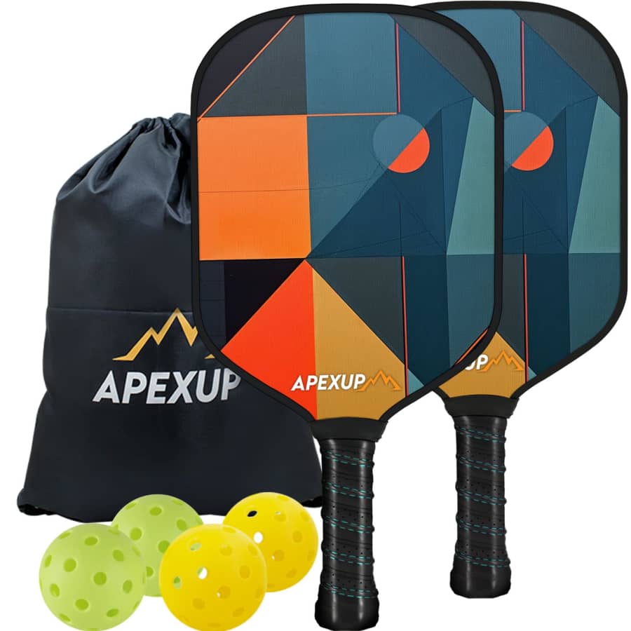 Apexup Fiberglass Pickleball Paddles Set for $20 Apexup Fiberglass Pickleball Paddles Set for $20