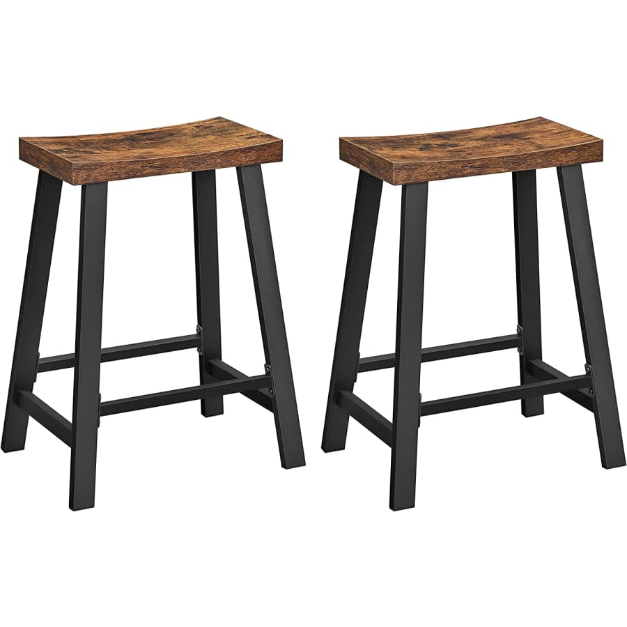 Vasagle 24" Curved Seat Bar Stool 2-Pack for $55