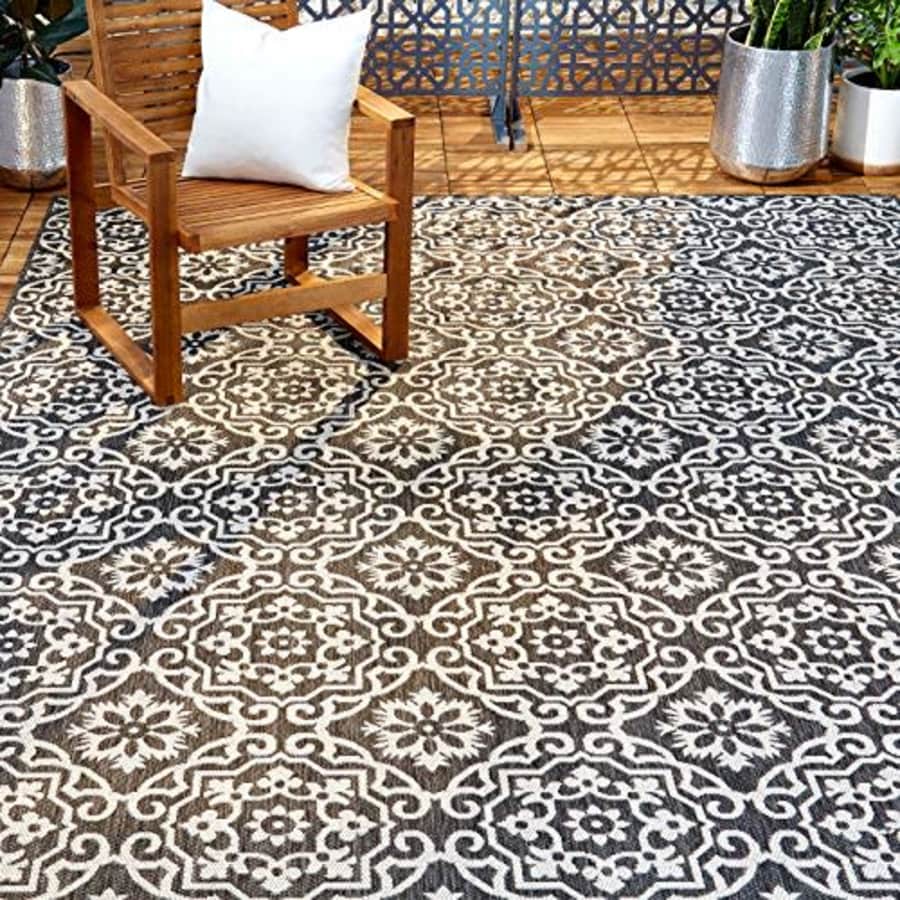 Home Dynamix Nicole Miller New York Patio Country Danica Transitional Geometric Indoor/Outdoor Area Rug, for $89