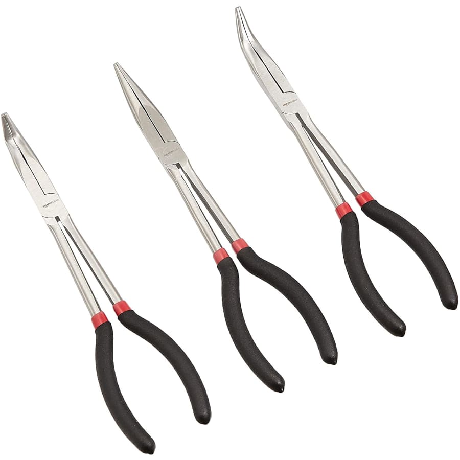Amazon Basics 3-Piece Long Reach Pliers Set: $12