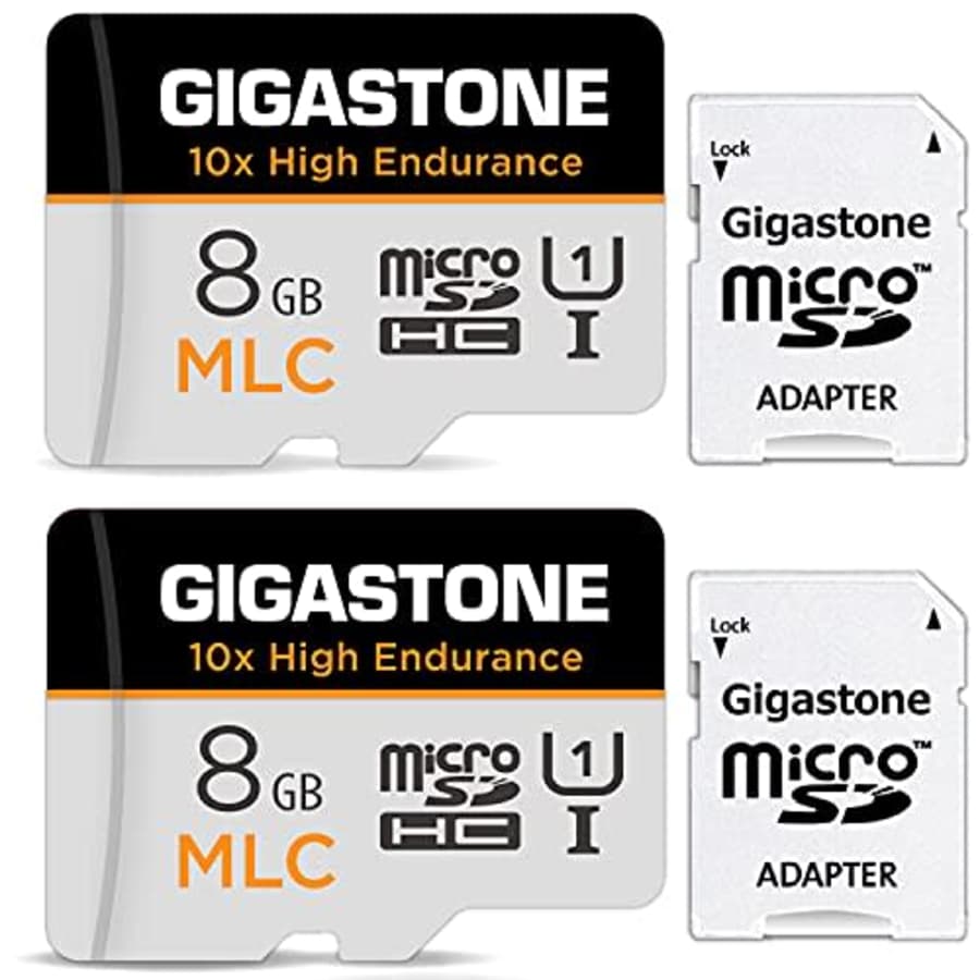 [10x High Endurance] Gigastone Industrial 8GB 2-Pack MLC Micro SD Card, Full HD Video Recording, for $17