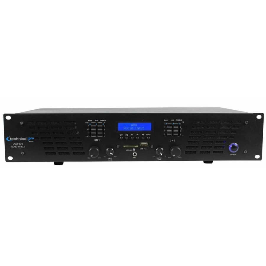 Technical Pro 5,000W 2-CH. 2U DJ Power Amplifier for $150 Technical Pro 5,000W 2-CH. 2U DJ Power Amplifier for $150