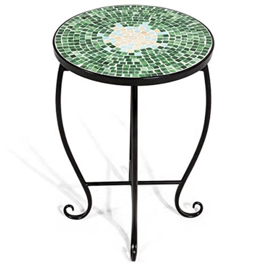 Giantex Mosaic Round Side Accent Table Patio Plant Stand Porch Beach Theme Balcony Back Deck Pool for $40 Giantex Mosaic Round Side Accent Table Patio Plant Stand Porch Beach Theme Balcony Back Deck Pool for $40