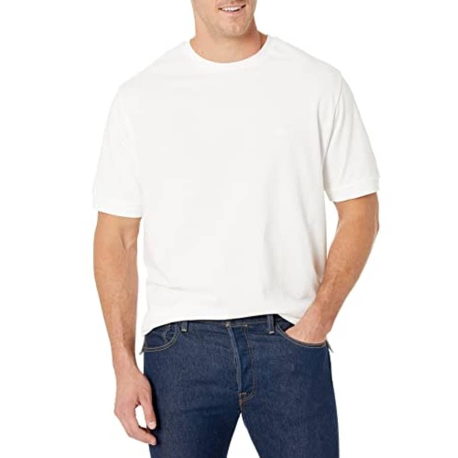 Tommy Hilfiger mens Tommy Hilfiger Men's Big & Tall Flag Crew Neck Tee T Shirt, Bright White, for $38