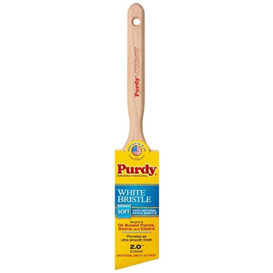 Purdy 144116420 White Bristle Series Extra Oregon Angular Trim Paint Brush, 2 inch for $19