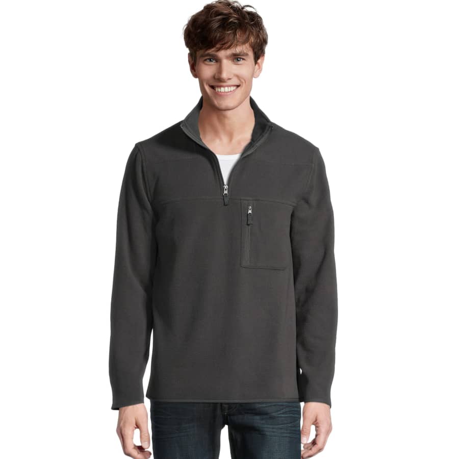 Hanes Men's Fleece Quarter Zip Jacket for $20 Hanes Men's Fleece Quarter Zip Jacket for $20