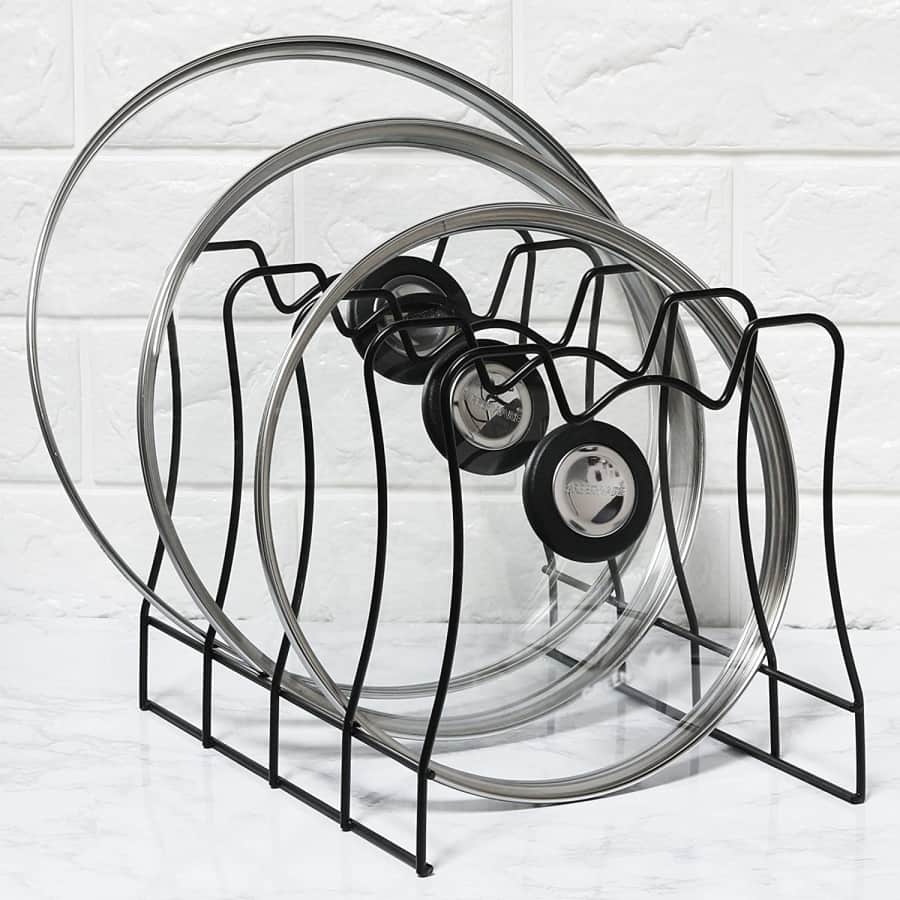 SimpleHouseware Kitchen Lid Rack for $13