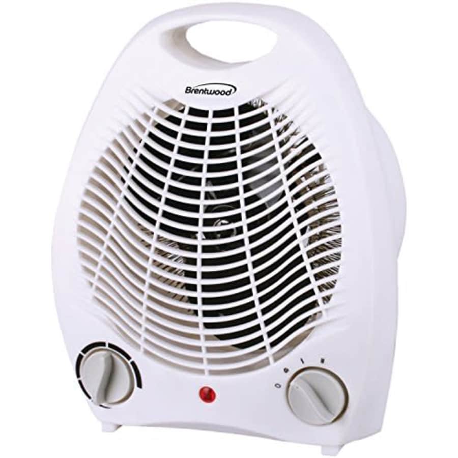 Brentwood Portable Electric Space Heater and Fan, 1500-Watt, White for $32